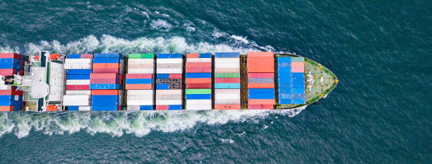 istock Cargo ship or container ship to import and export products worldwide 1178584021