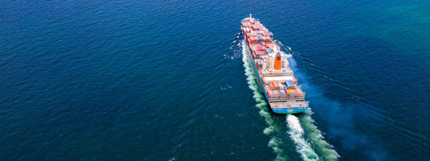 istock Cargo ship or container ship to import and export products worldwide 1178584022