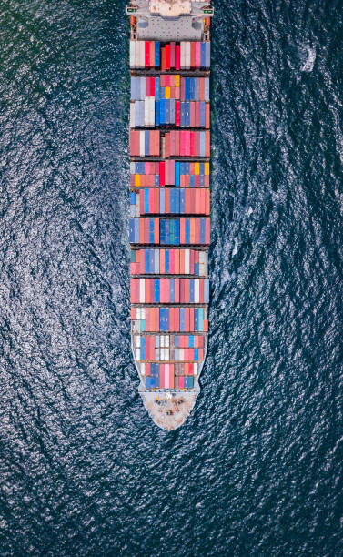 istock Cargo ship or container ship to import and export products worldwide 1178585033