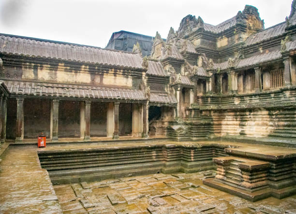 istock Angkor Wat is the largest temple in the world (Cambodia, 2019). It is raining 1178586812