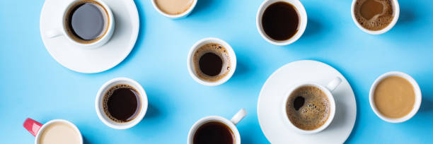 istock Creative assortment of cups and mugs with coffee 1178589068