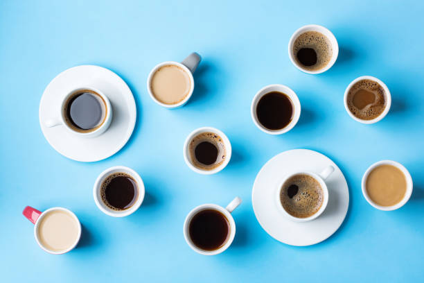 istock Creative assortment of cups and mugs with coffee 1178589070