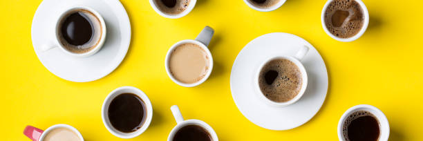 istock Creative assortment of cups and mugs with coffee 1178589076