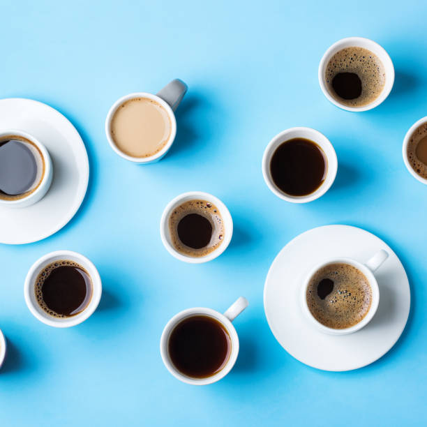 istock Creative assortment of cups and mugs with coffee 1178589122