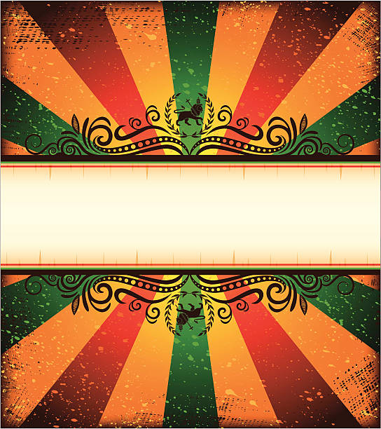 true лев из judah frame - reggae stock illustrations