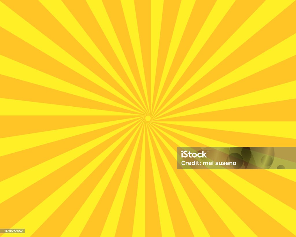 Sunburst Yellow Background Vector Illustration Stock Illustration -  Download Image Now - Abstract, Bright, Design - iStock