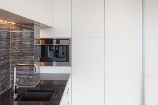 istock Modern and new kitchen with built in appliance 1178594211
