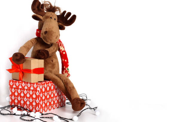istock Christmas deer, toy isolated on white background. 1178594619