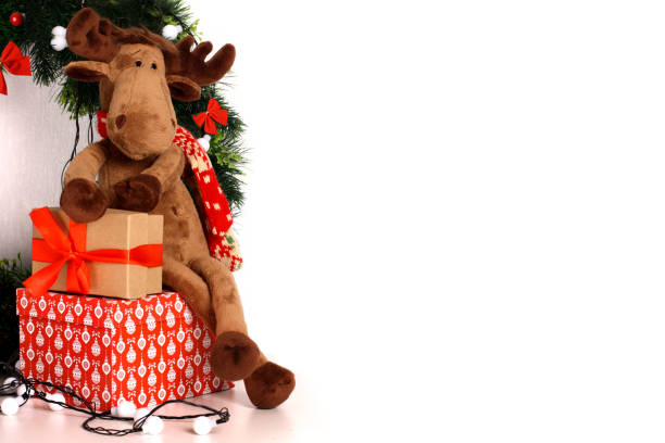 istock Christmas deer, toy isolated on white background. 1178594621