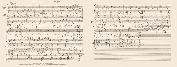Handwritten music score of 