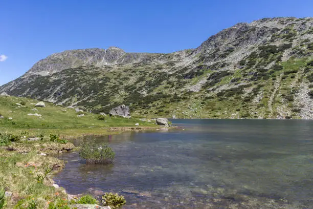 Amazing panorama of The Fish Lakes (Ribni Ezera), Rila mountain, Bulgaria