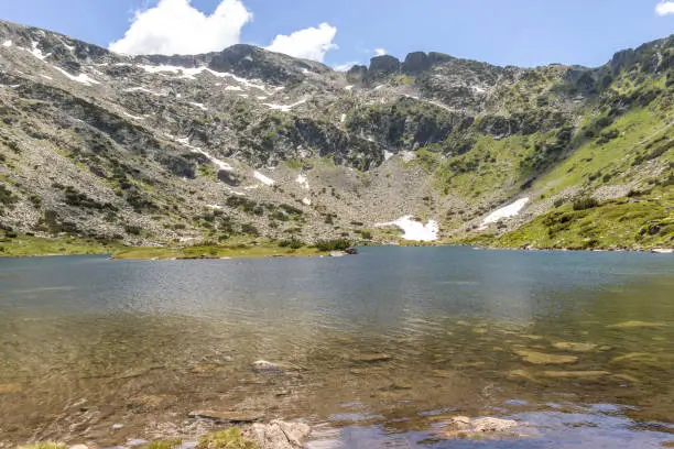 Amazing panorama of The Fish Lakes (Ribni Ezera), Rila mountain, Bulgaria