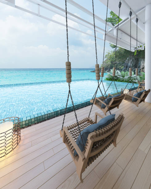 istock Sea view swimming pool 1178603889