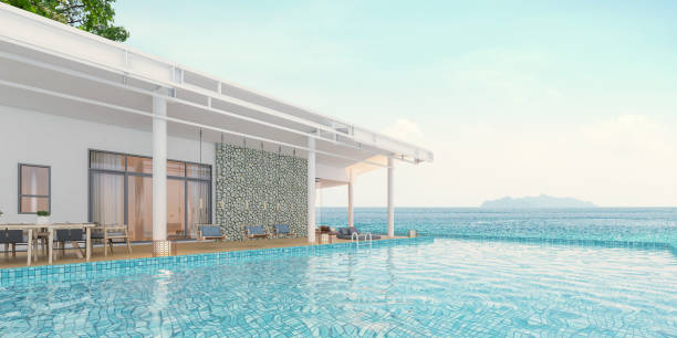 istock Sea view swimming pool 1178604597