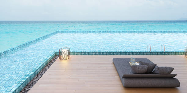 istock Sea view swimming pool 1178604639