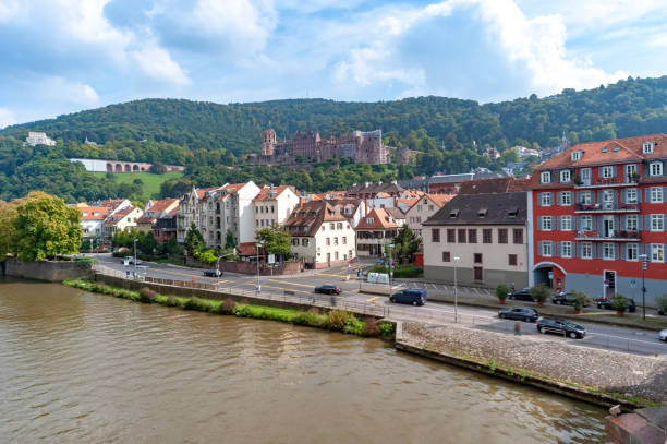 istock Neckar river view in Heidelberg at sunset, Germany 1178607934