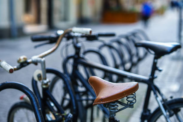 istock Parked bicycles on the street 1178609472