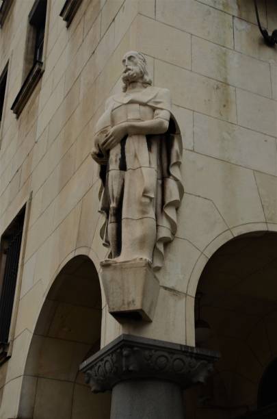 istock Landmarks of Sofia - National Bank statue 1178609763