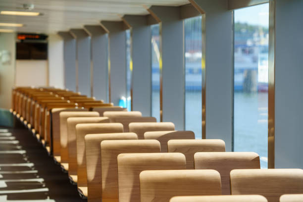 Empty seats in the passenger boat