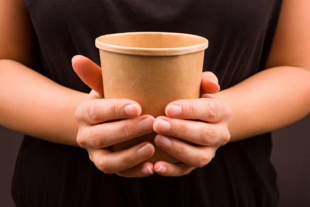 Ecological takeaway paper cup.