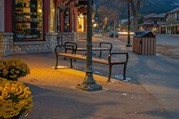 istock Early Morning Main Street in Canmore 1178616431