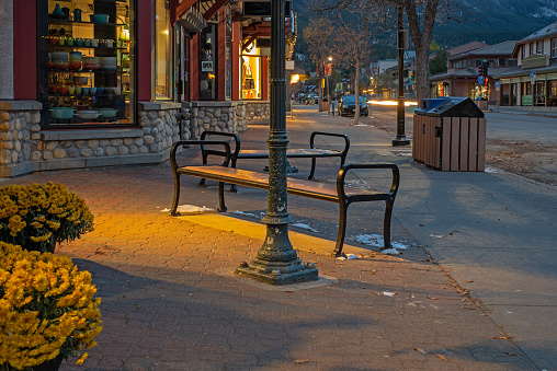 downtown Main Street in Canmore, Canada