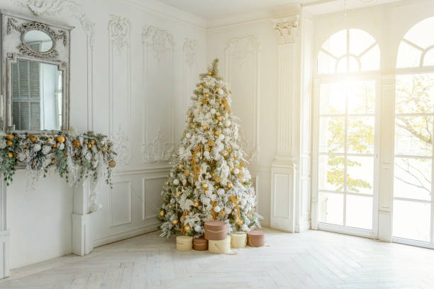 istock Classic christmas New Year decorated interior room 1178616662