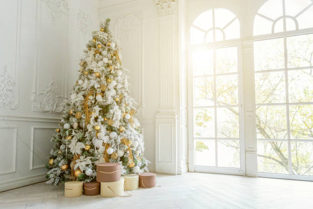 istock Classic christmas New Year decorated interior room 1178616705