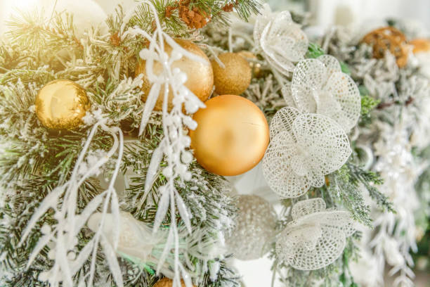 istock Classic New Year decorated Christmas tree 1178616792