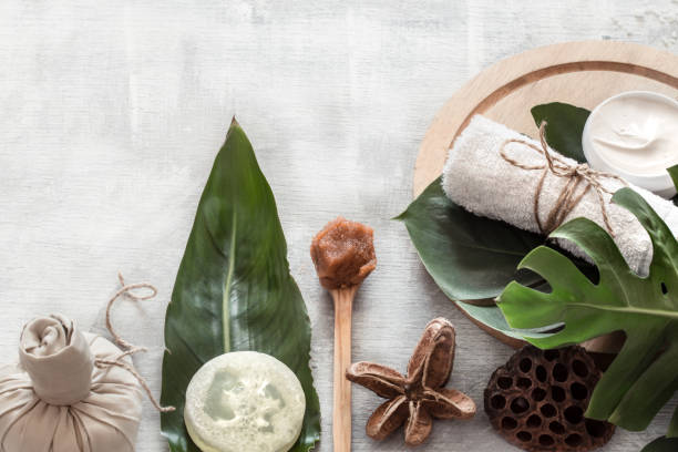 istock Spa composition with Wellness items for body care. 1178617928