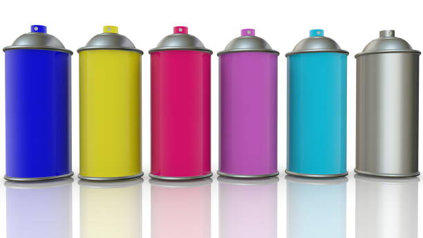 istock Row from colored aerosol spray paints 1178618230