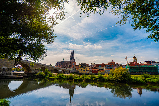 Image of the city of Regensburg in Bavaria, Germany.