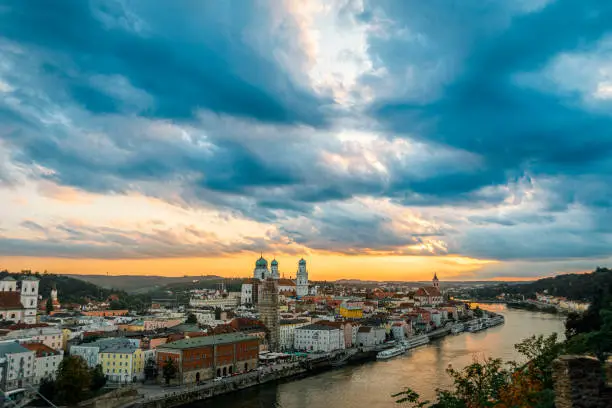 Image of the city of Passau in Bavaria, Germany.