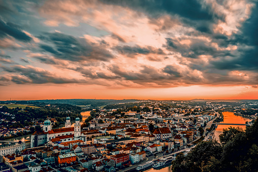 Image of the city of Passau in Bavaria, Germany.
