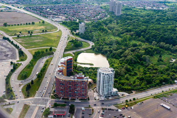 Aerial Etobicoke Scenes on GTA of Ontario, Canada. Ontario, Canada. etobicoke stock pictures, royalty-free photos & images