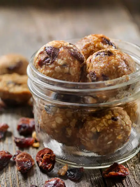 Dried Cranberry and Oat Energy Balls