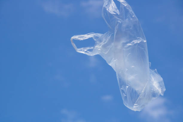 istock Air flying plastic bag and blue sky. 1178627927