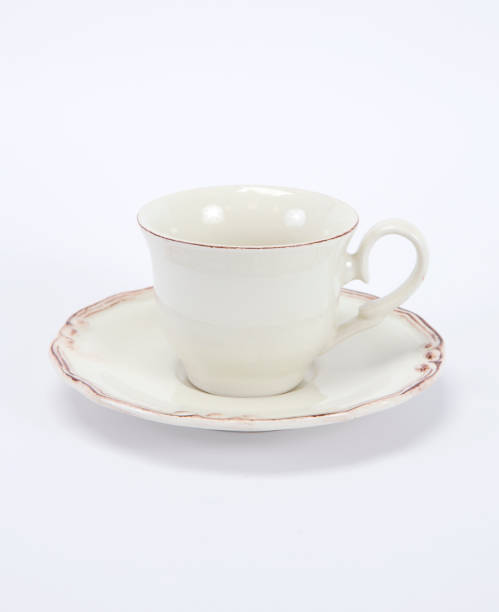 istock Empty white ceramic coffee or tea cup and saucer isolated on white background_2 1178642019