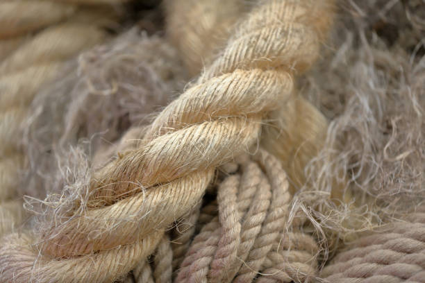 istock Coarse rope made from stems of natural hemp 1178647223