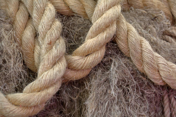 istock Coarse rope made from stems of natural hemp 1178647244