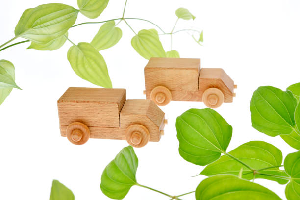 istock Eco car image, wooden truck 1178675115