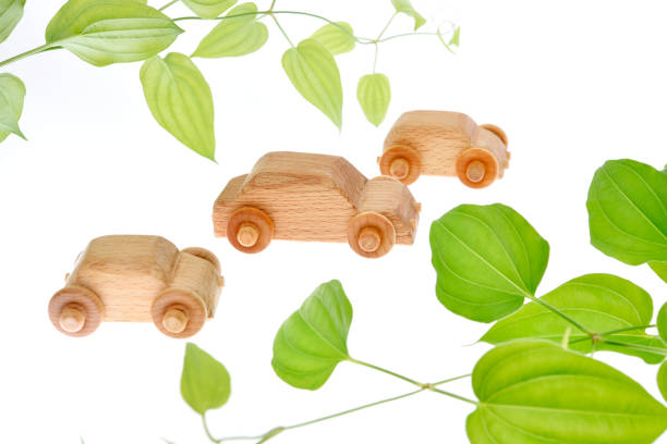 istock Eco car image, wooden car 1178675119