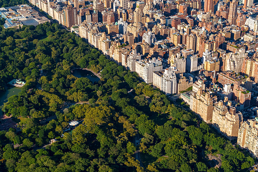 Aerial view of Manhattan, NY and Central Park