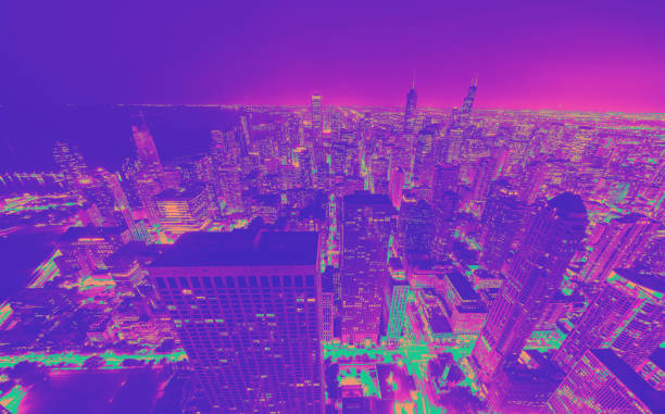 istock Chicago skyscrapers at night 1178675994