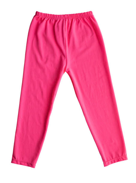 Pink children pants isolated on white background
