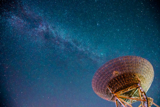 istock Radio telescopes and the Milky Way at night 1178681175