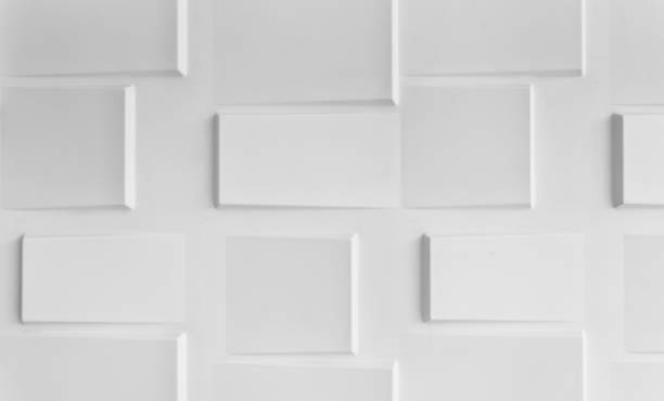 istock Pattern of 3D white square shape with slope concrete wall layout. Abstract and background wallpaper. 1178681191