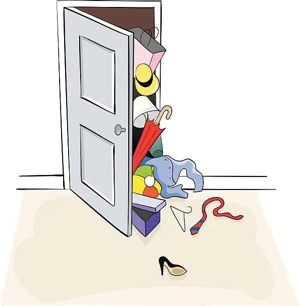 Vector illustration of Closet Clutter