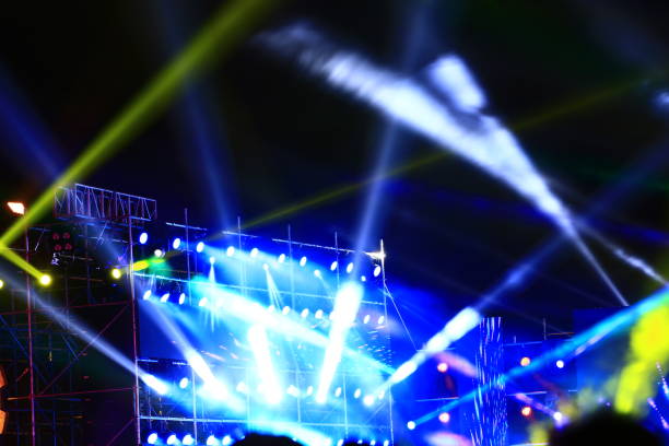 istock Stage lighting effect in the dark, close-up pictures 1178691808