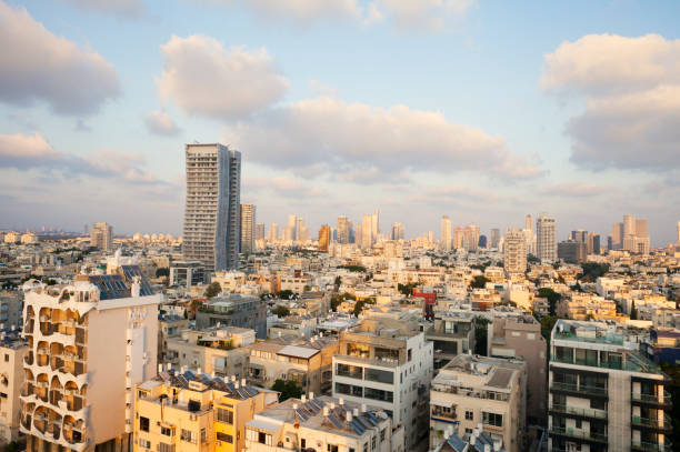 istock Tel Aviv Rooftops at sunset with skyscrapers and residential area 1178691976
